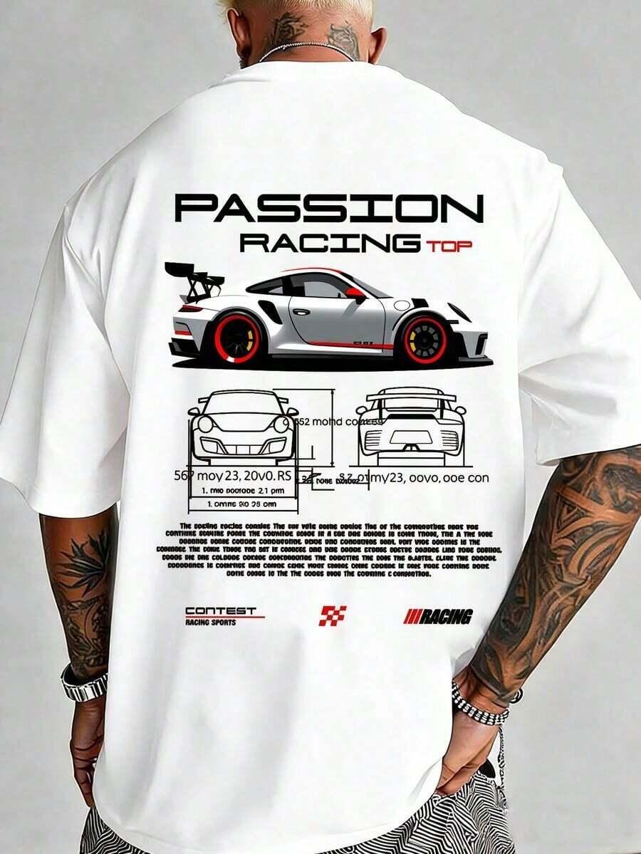 BIAŁY T-SHIRT print
