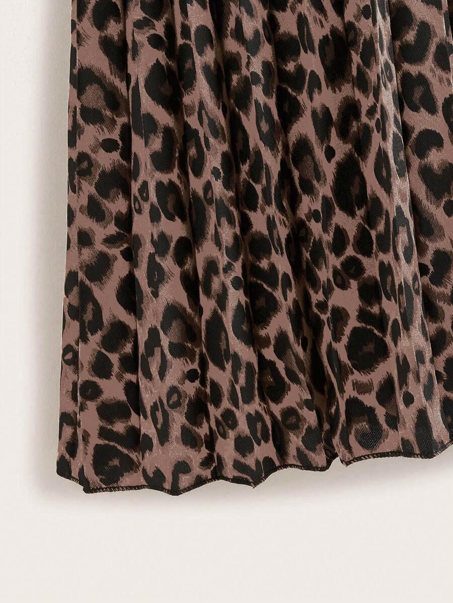 plisowana spódnica animal print