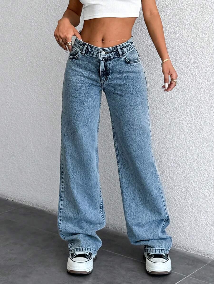 NIEBISKIE SPODNIE JEANS