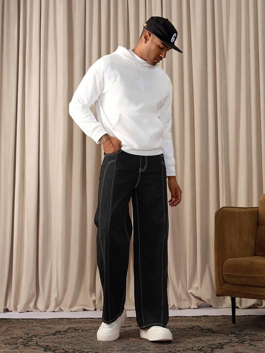 CZARNE SPODNIE JEANS
