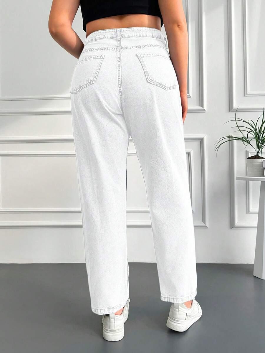 BIAŁE SPODNIE JEANS 