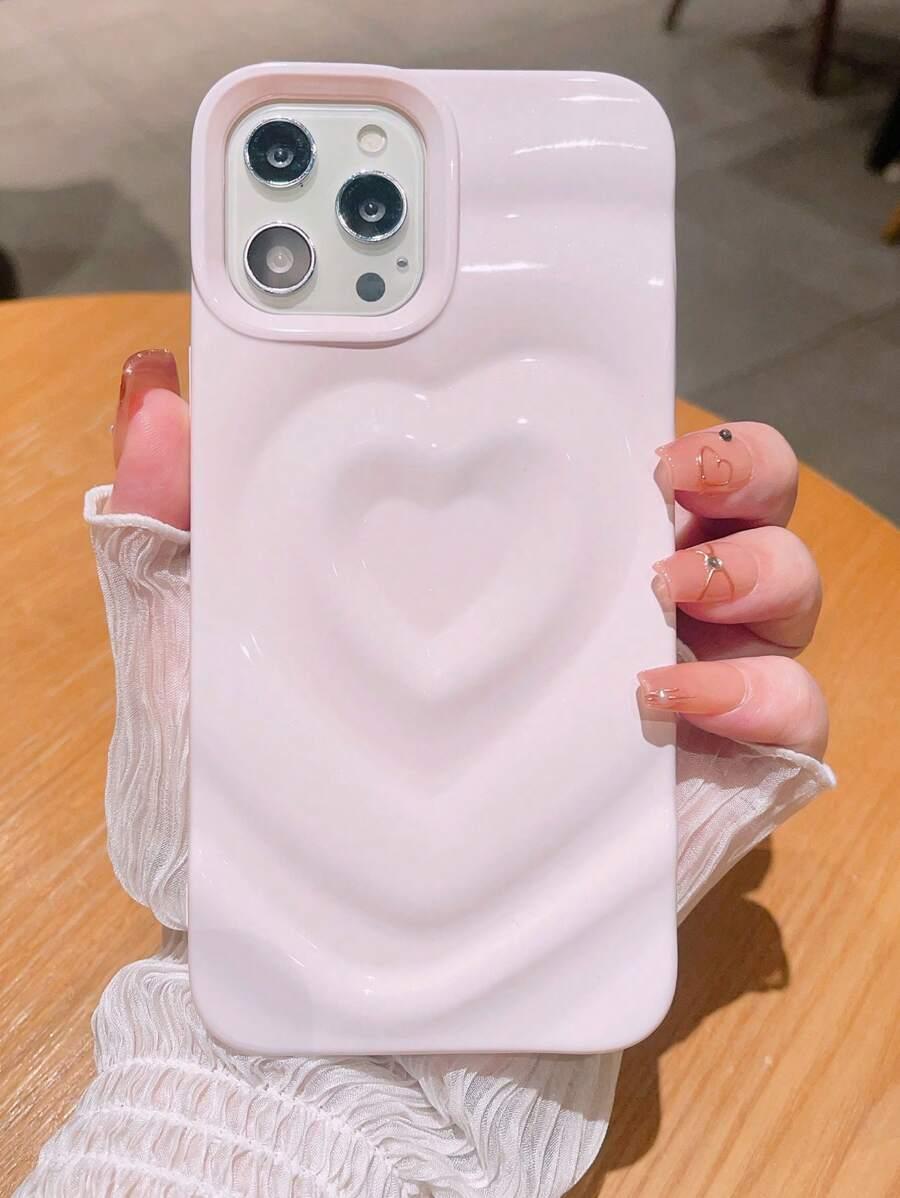 różowe etui na telefon serce iPhone 16 PRO