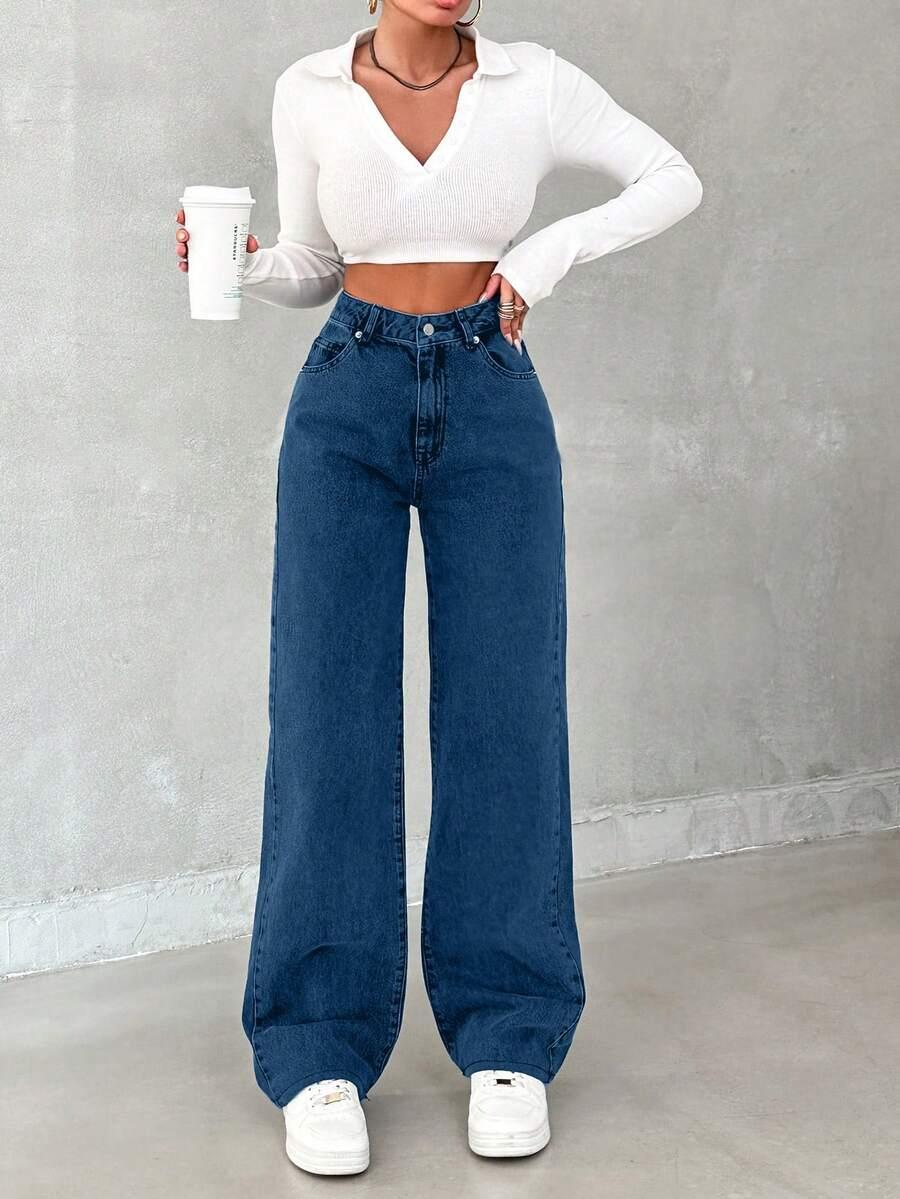 SPODNIE JEANS WYSOKI STAN