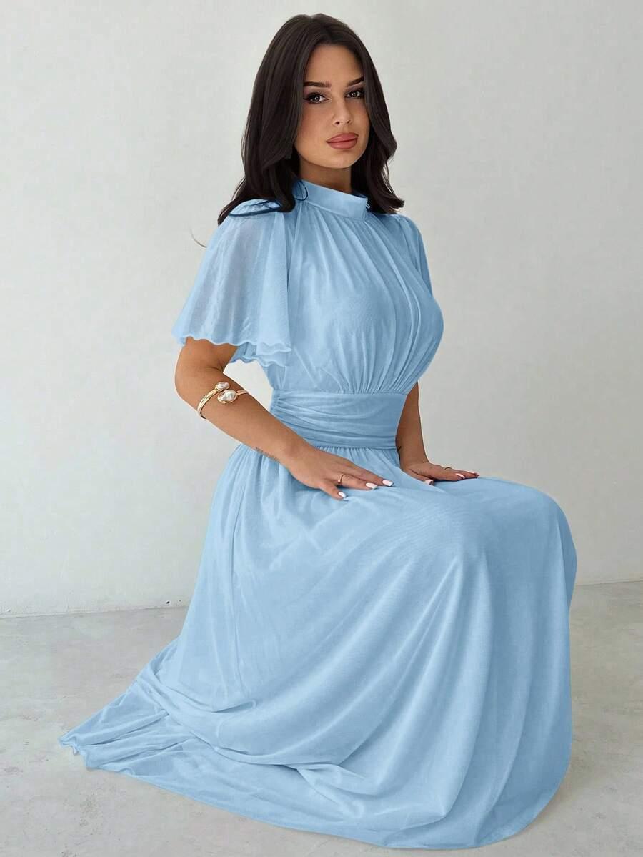 NIEBIESKA MAXI SUKIENKA