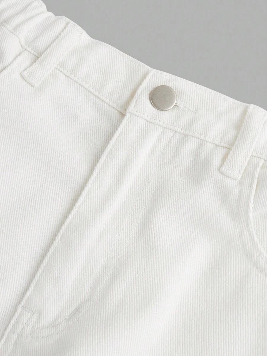 BIAŁE SPODNIE JEANS