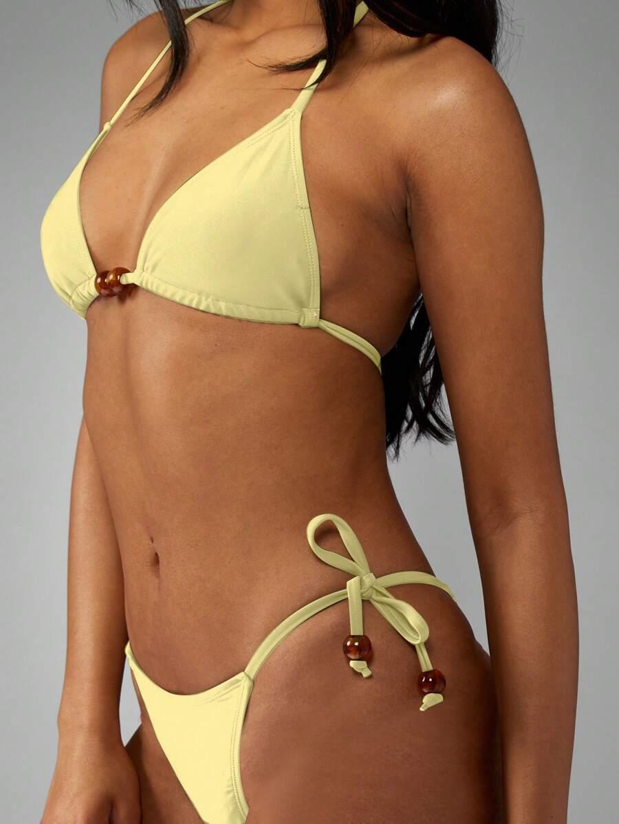 TRÓJKĄTNE WIĄZANE BIKINI DWUCZĘŚCIOWE 