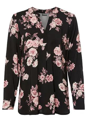 CZARNA TUNIKA V-NECK