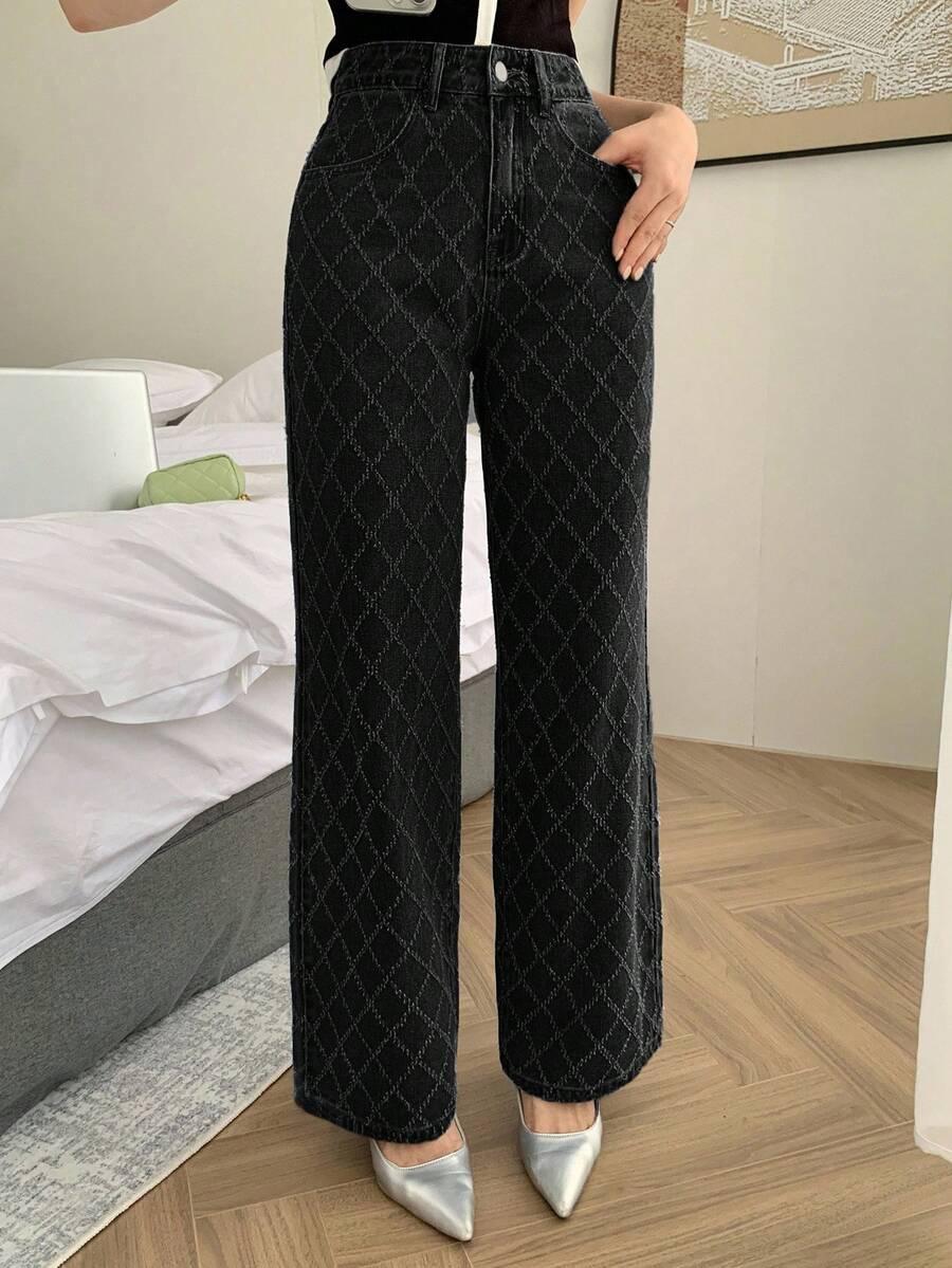 CZARNE SPODNIE JEANS