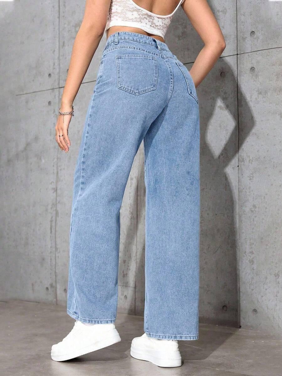 NIEBIESKIE SPODNIE JEANS