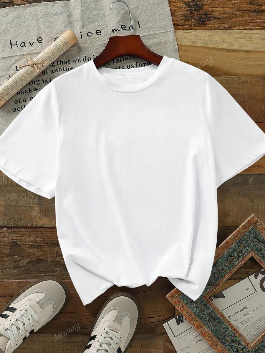 BIAŁY T-SHIRT NADRUK