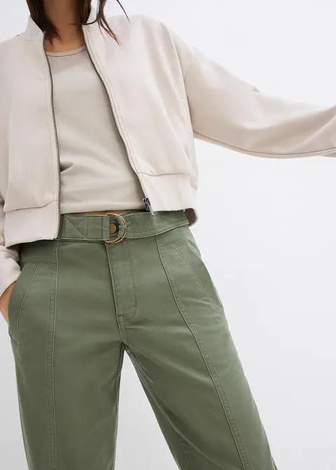 zielone spodnie jeans 