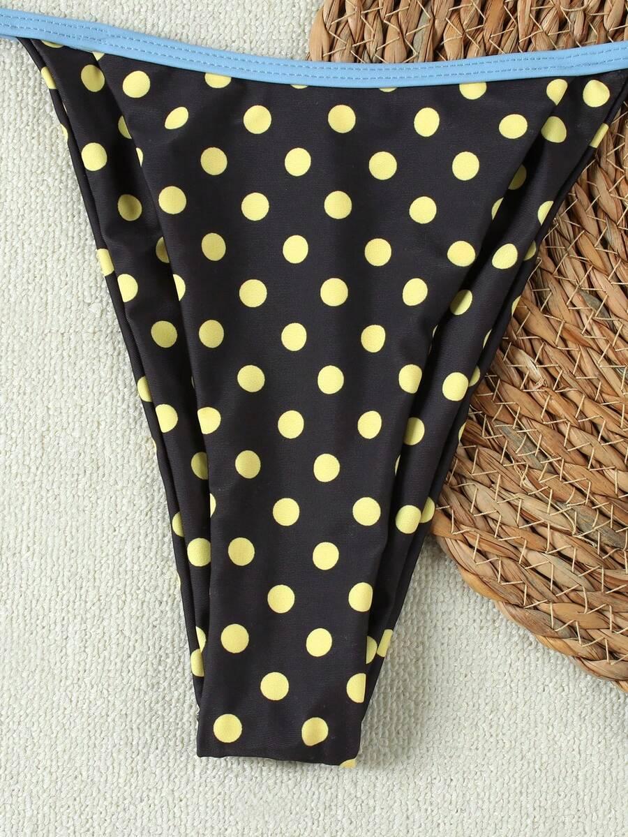 dół od bikini wzór groszki 