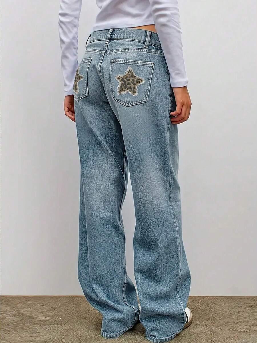 SPODNIE JEANS ZDOBIENIA