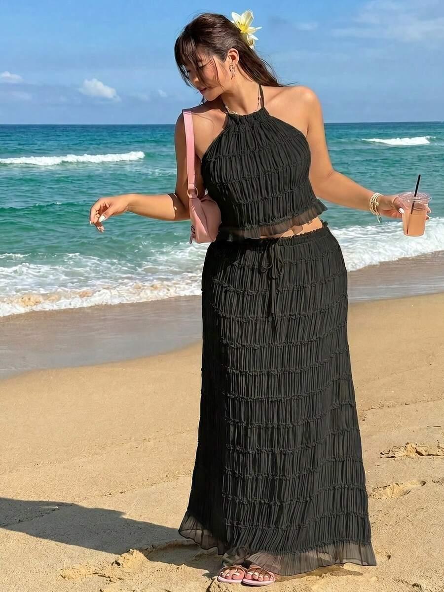 CZARNY TOP WIĄZANIE