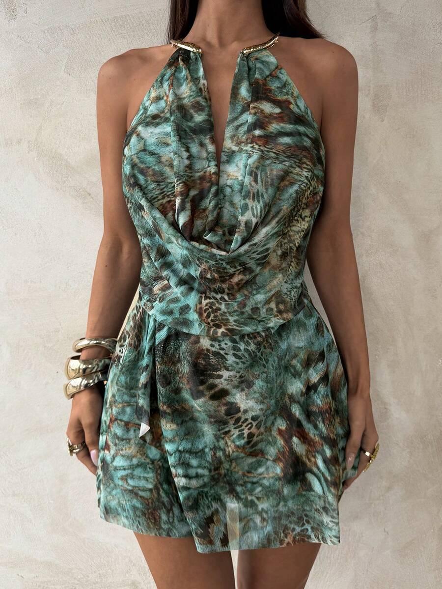 MINI SUKIENKA ANIMAL PRINT