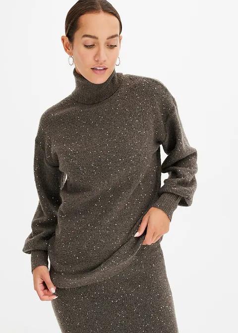 SWETER Z GOLFEM Z CEKINAMI