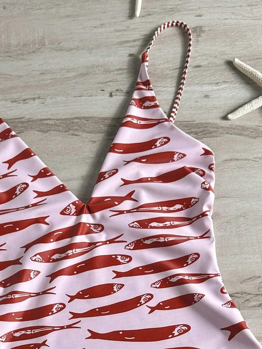 jednoczęściowy strój kąpielowy print