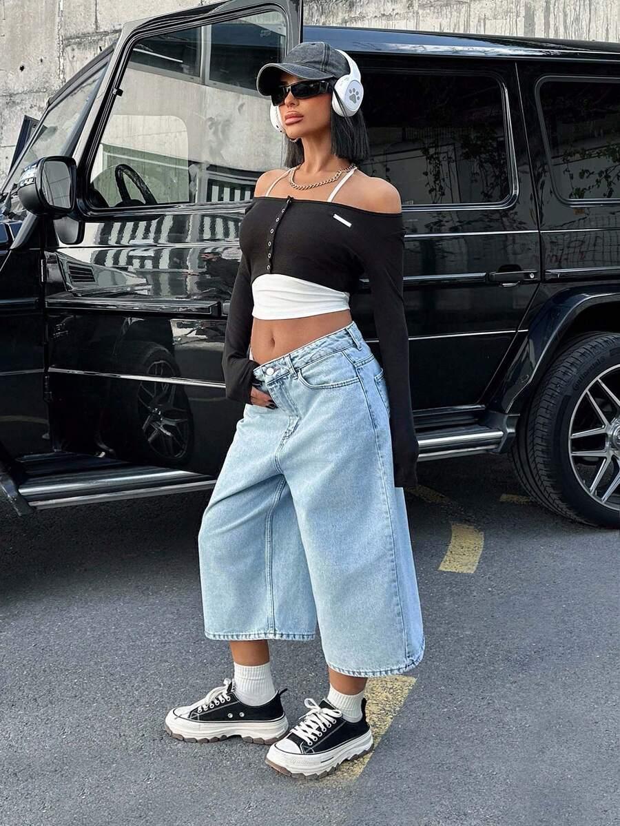 niebieskie jeansy kieszenie 