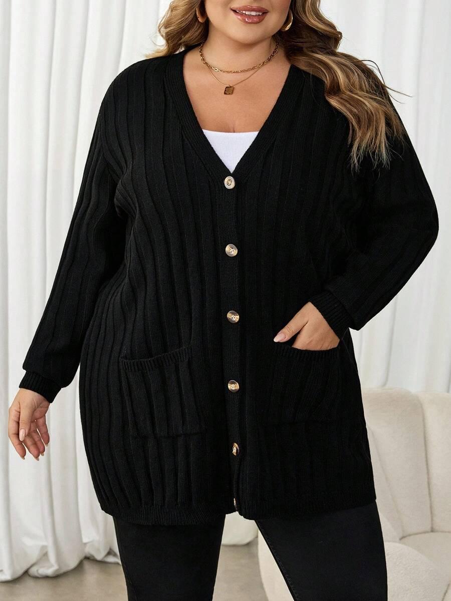 CZARNY ROZPINANY SWETER 