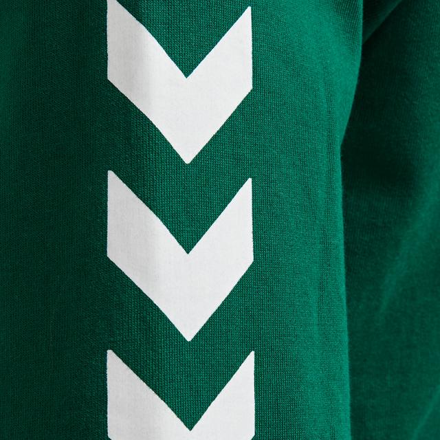 klasyczna zielona bluza z okrągłym dekoltem logo kontrast