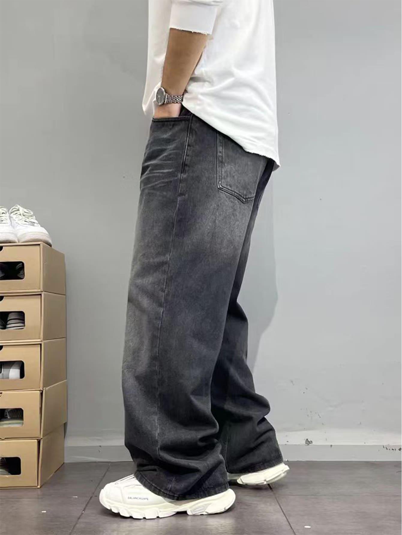 CZARNE SPODNIE JEANS 