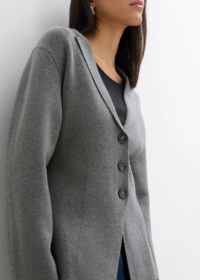SWETER ROZPINANY Z DZIANINY 