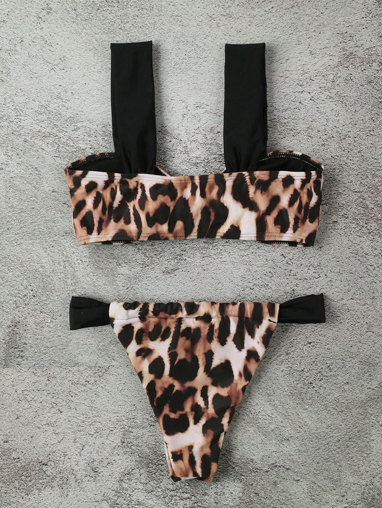 DWUCZĘŚCIOWY STRÓJ KĄPIELOWY ANIMAL PRINT