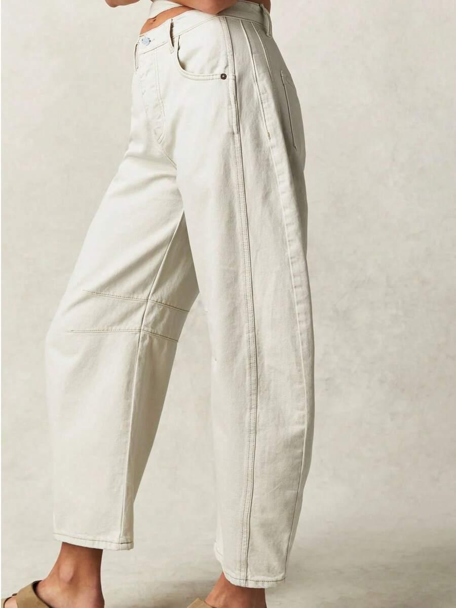 BIAŁE SPODNIE JEANS