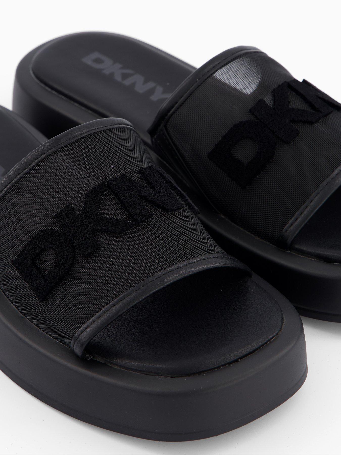 DKNY KLAPKI NA PLATFORMIE Z LOGO K2500541
