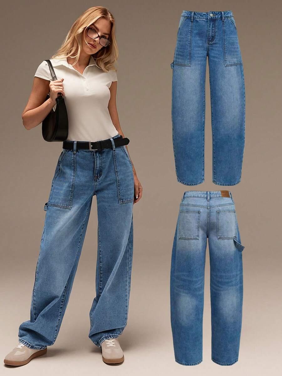 NIEBIESKIE SPODNIE JEANS
