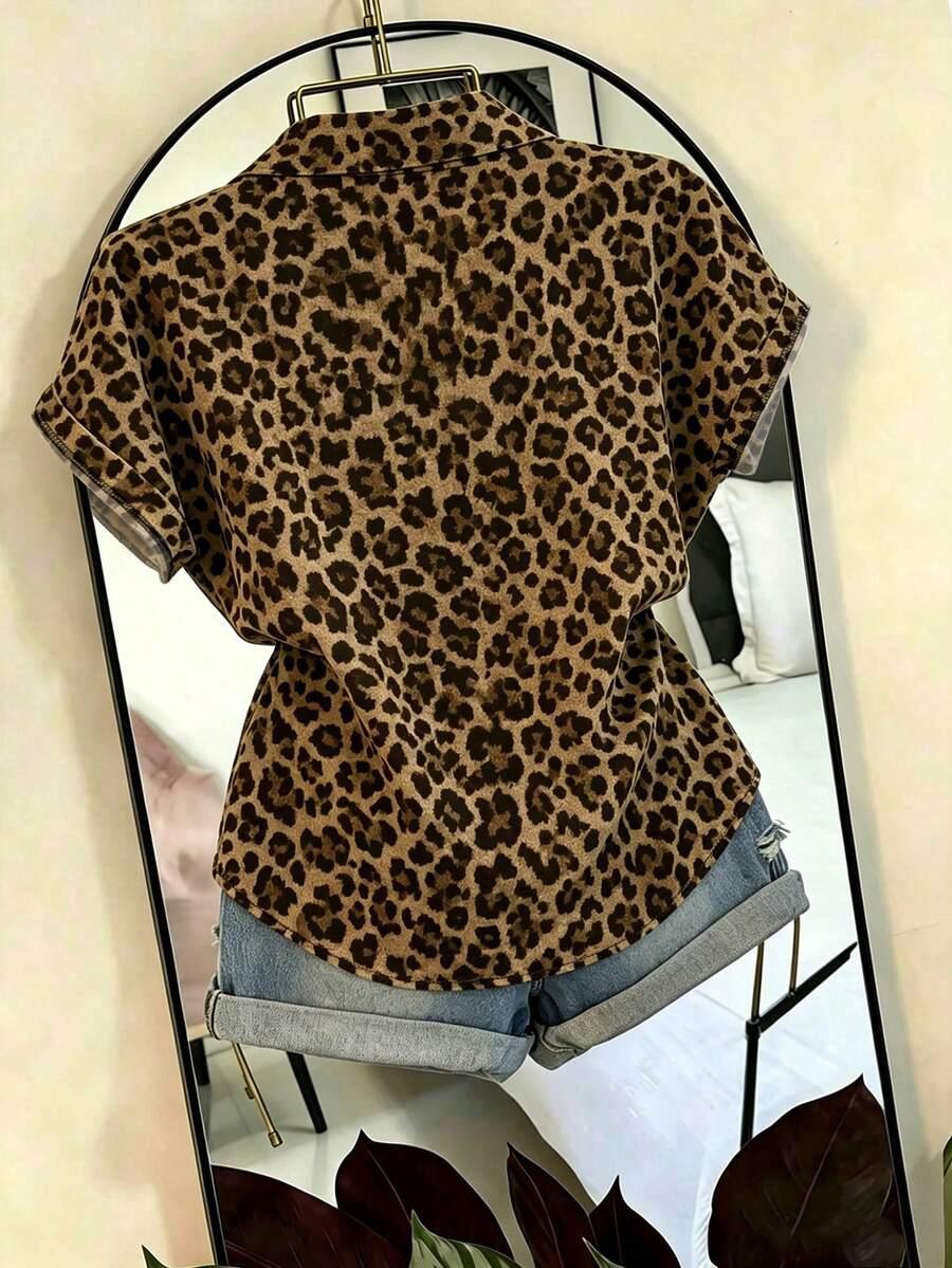 koszula krótki rękaw animal print