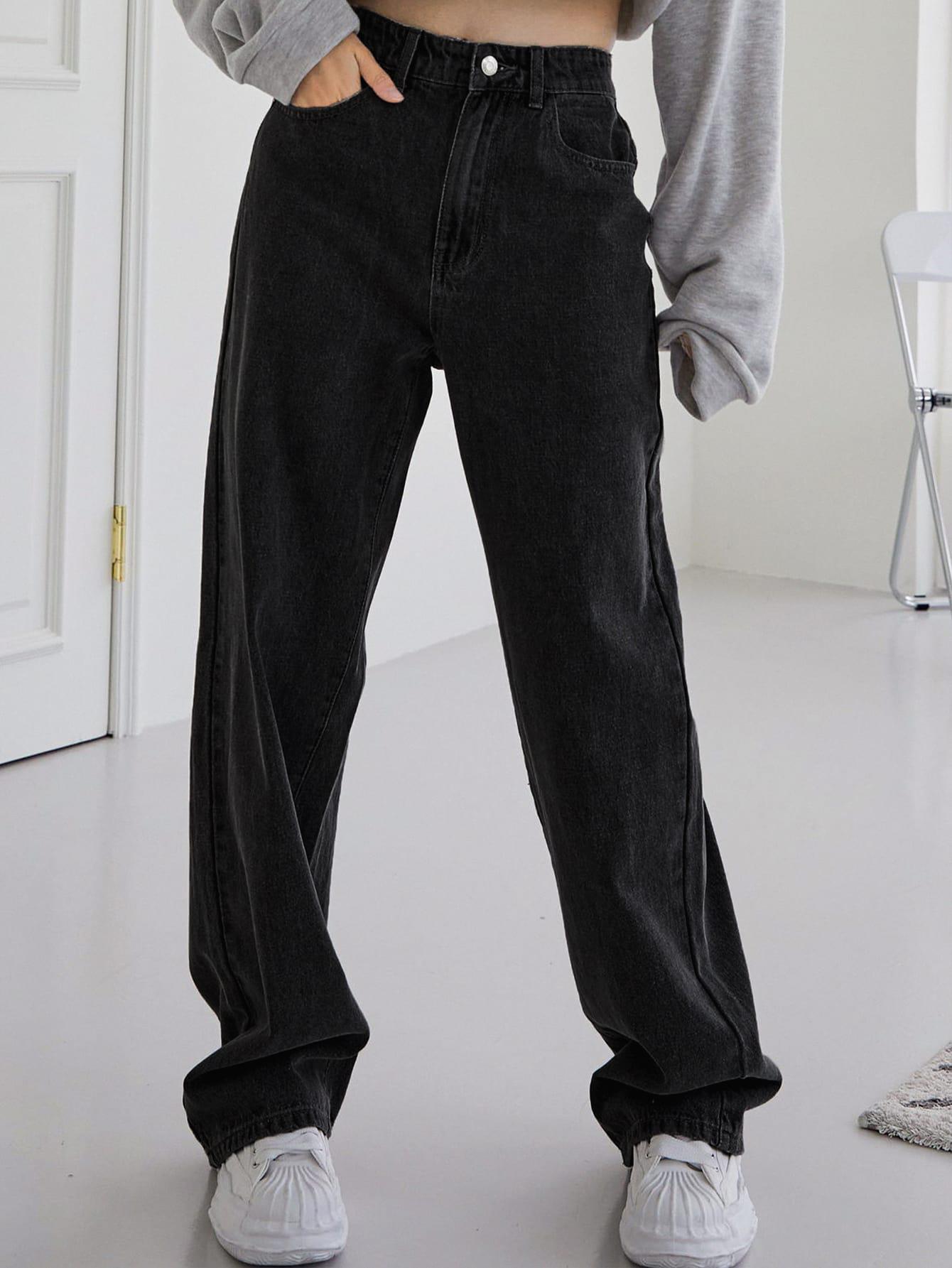 czarne spodnie jeans