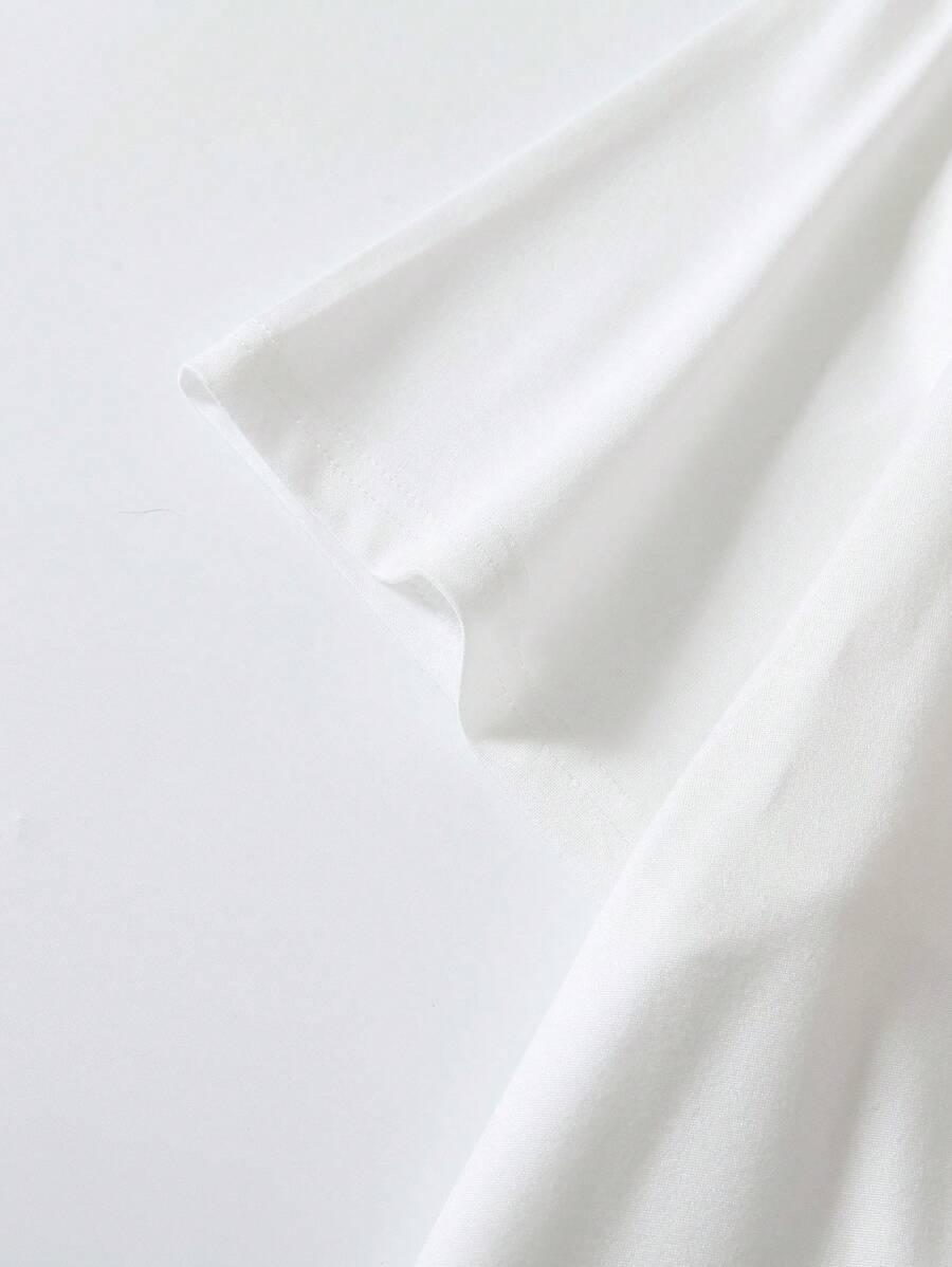 biały t-shirt nadruk oversize
