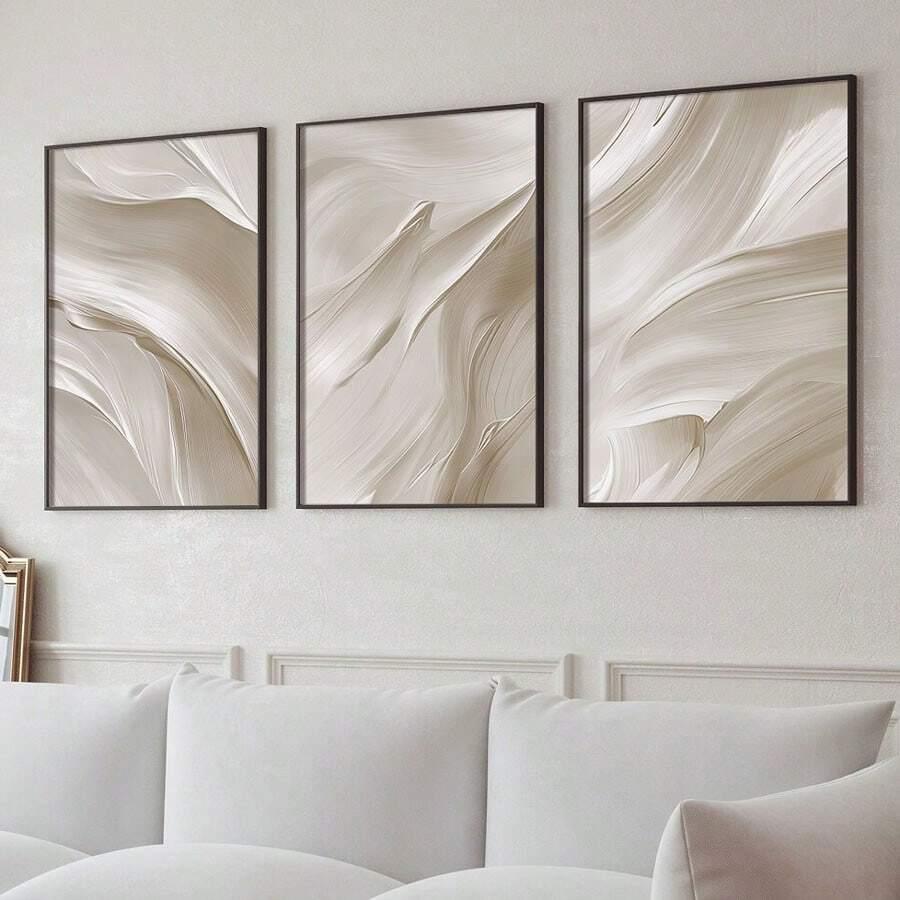 beżowy plakat 3-pack