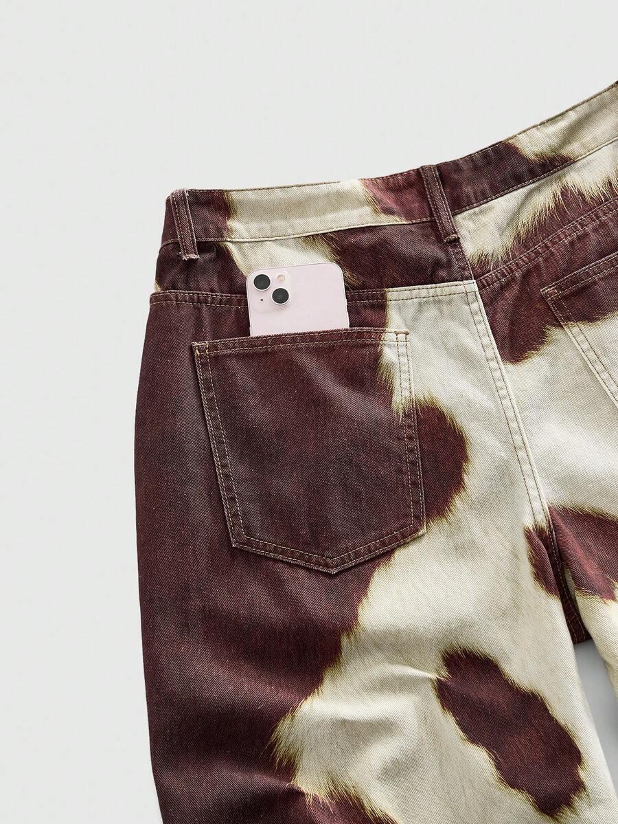 spodenki jeans animal print