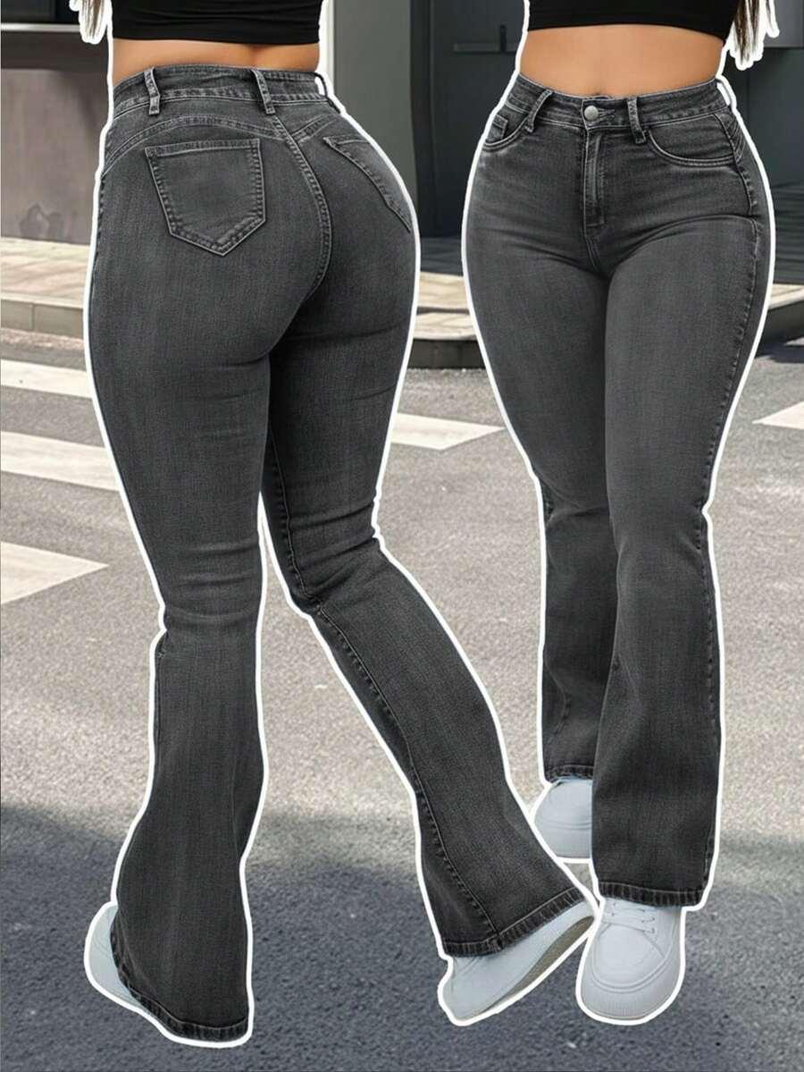 szare spodnie jeans