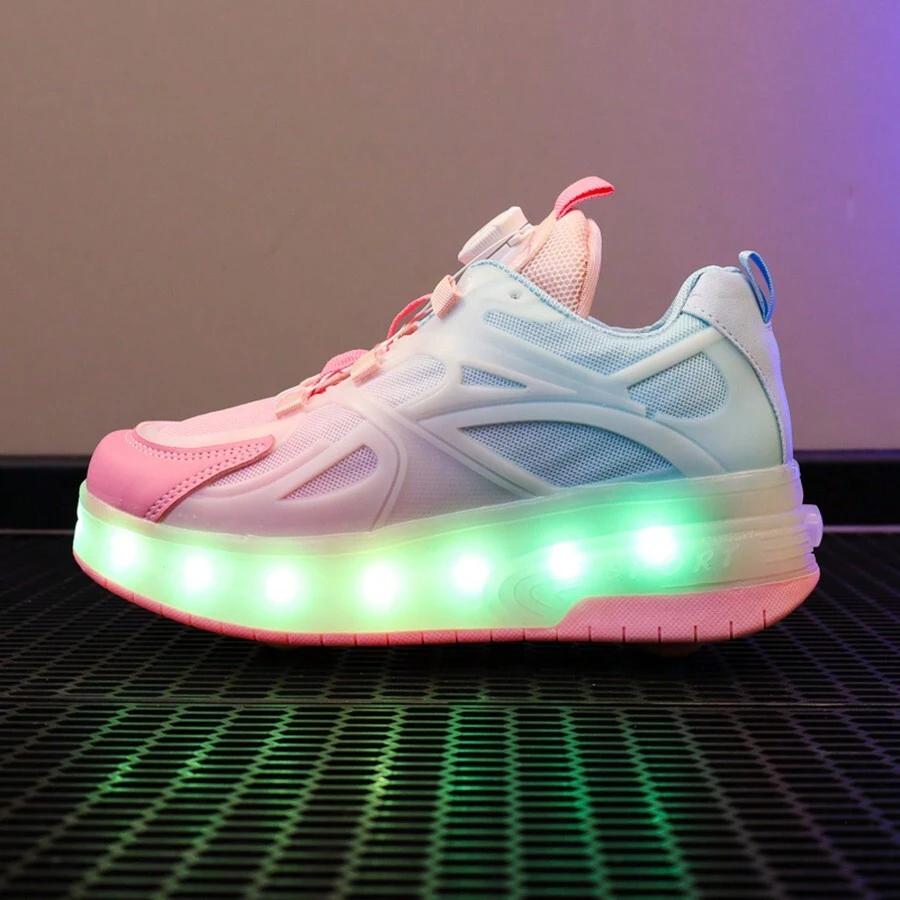 buty sportowe led usb rolki