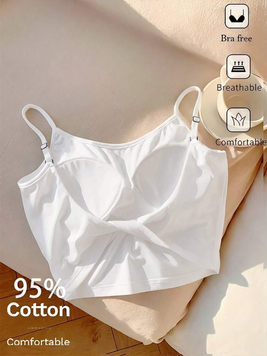 BIAŁY TOP NA RAMIĄCZKACH 