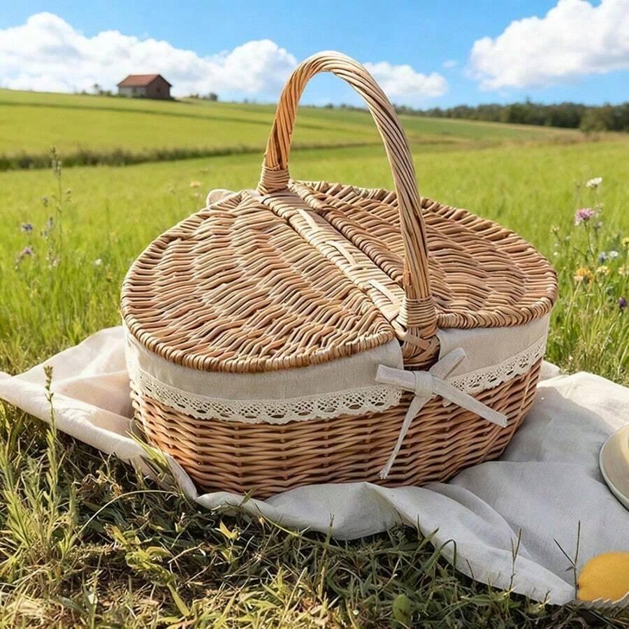 pleciony kosz piknikowy