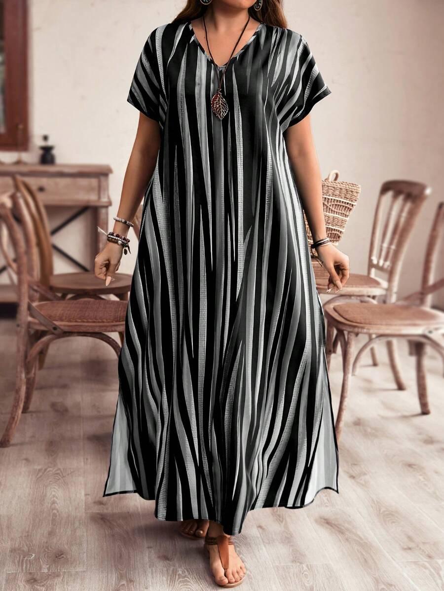 MAXI SUKIENKA V-NECK