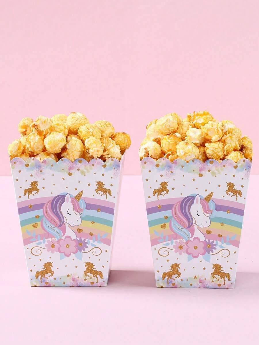 PUDEŁKA NA POPCORN JEDNOROŻEC 10SZT