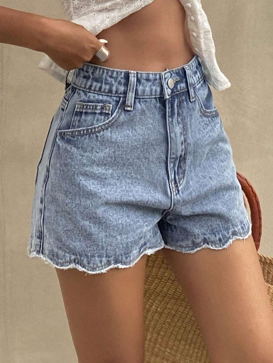 NIEBIESKIE SPODENKI JEANS 