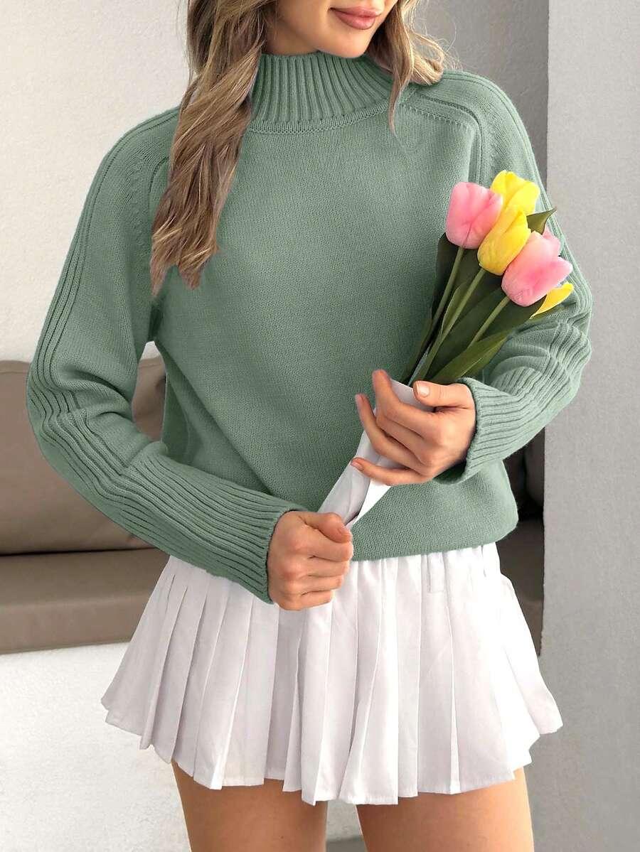 zielony sweter casual 
