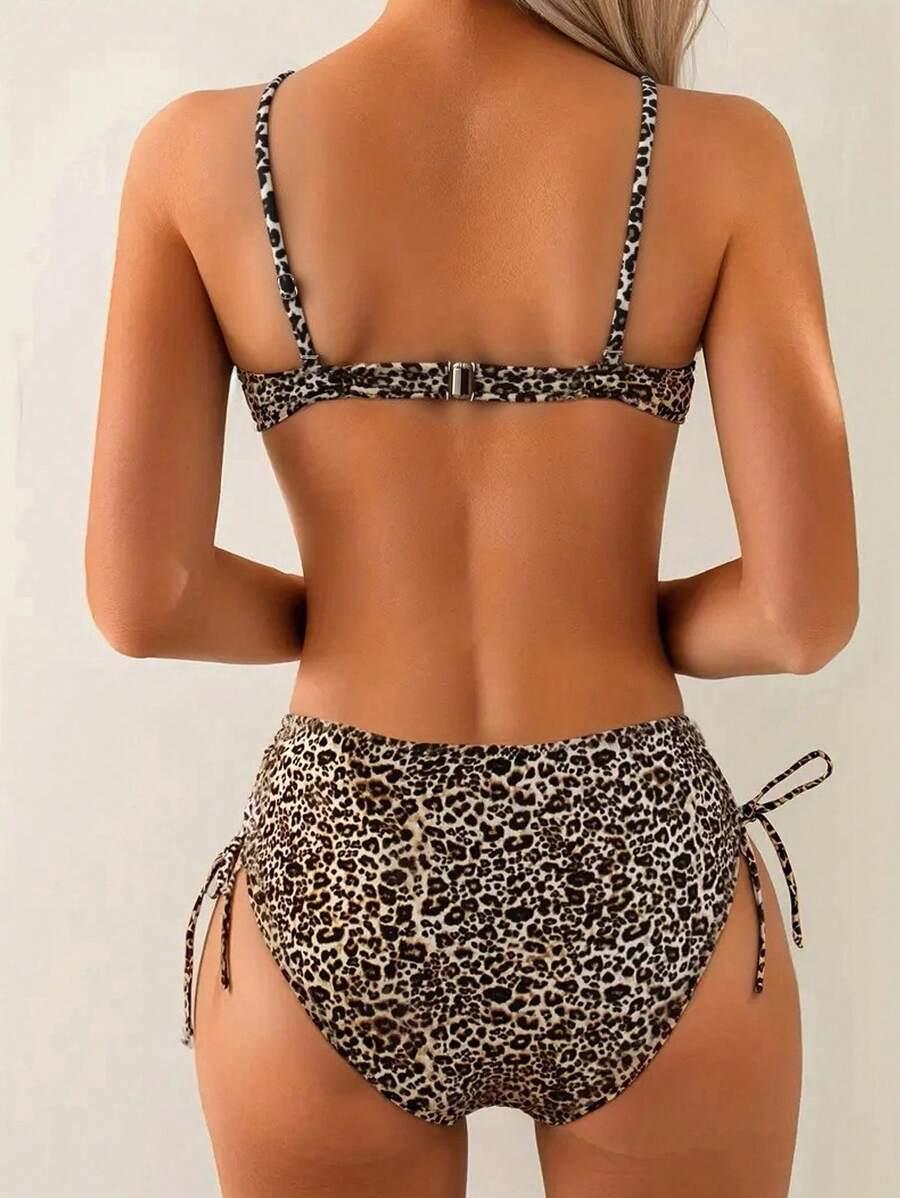 góra od bikini animal print 
