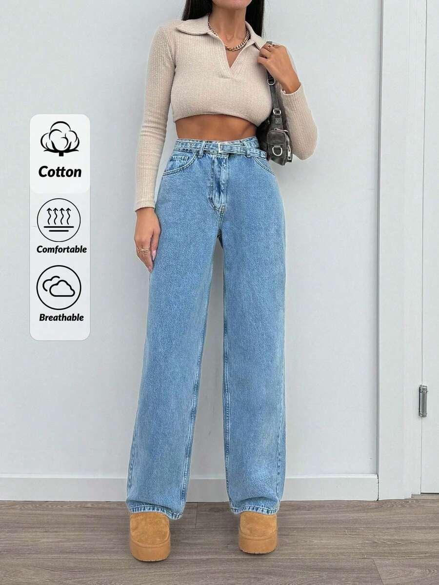 NIEBIESKIE SPODNIE JEANS