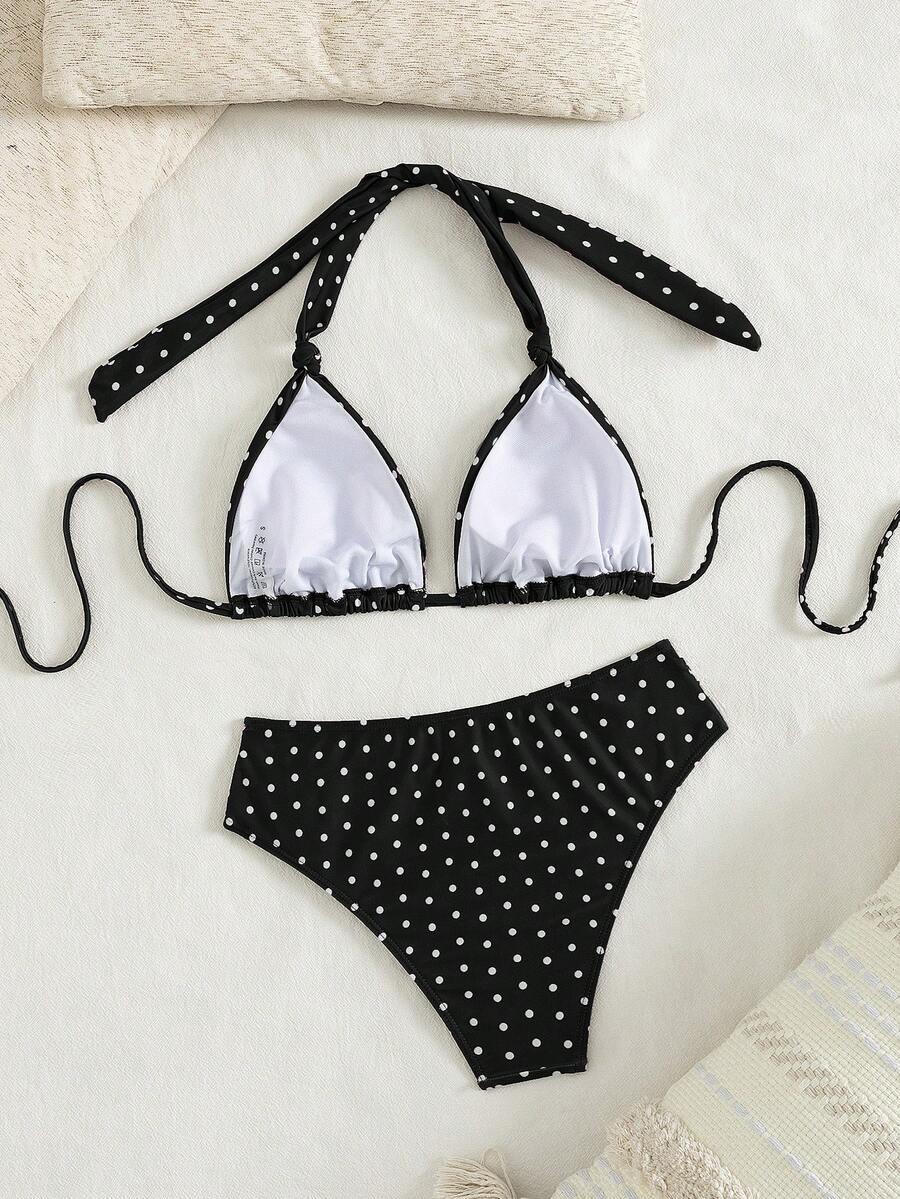 góra od bikini wzór groszki