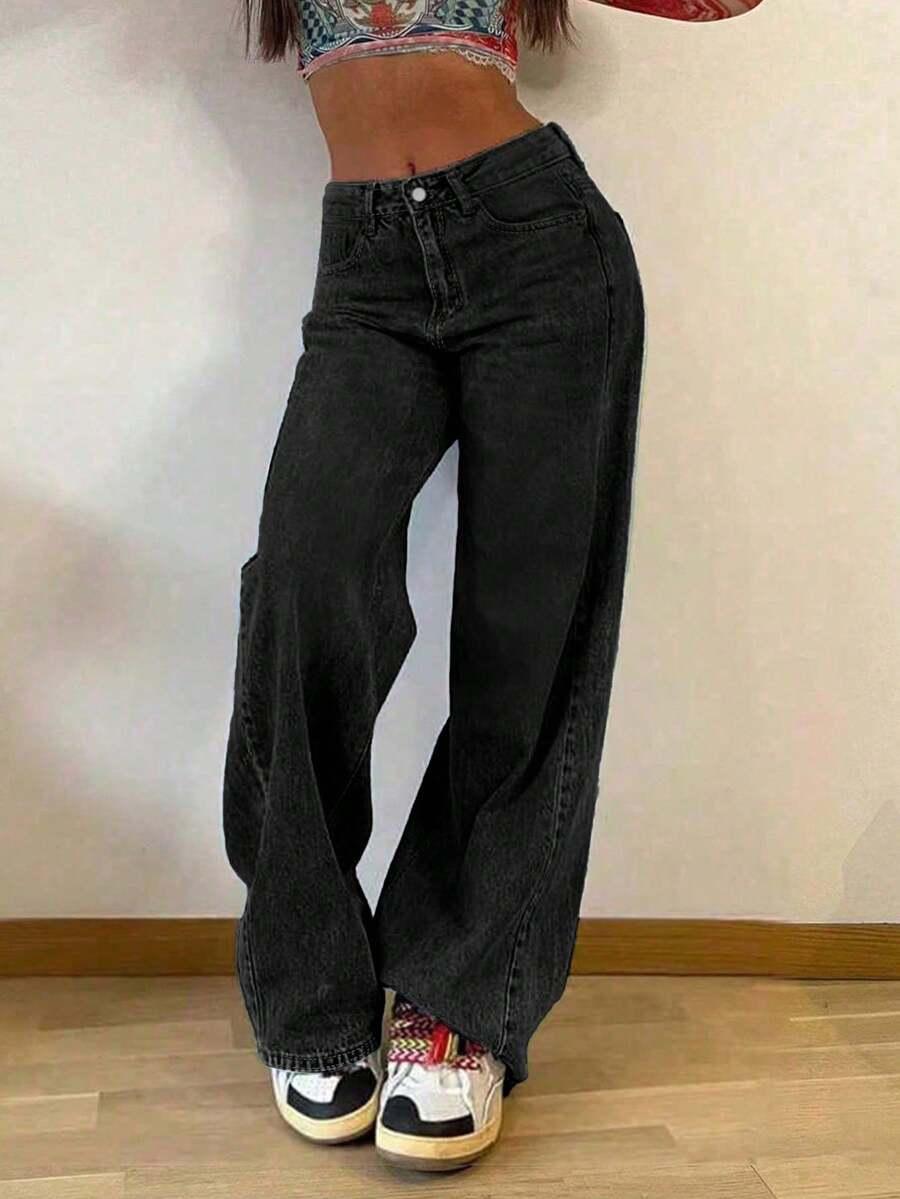 czarne spodnie jeans 