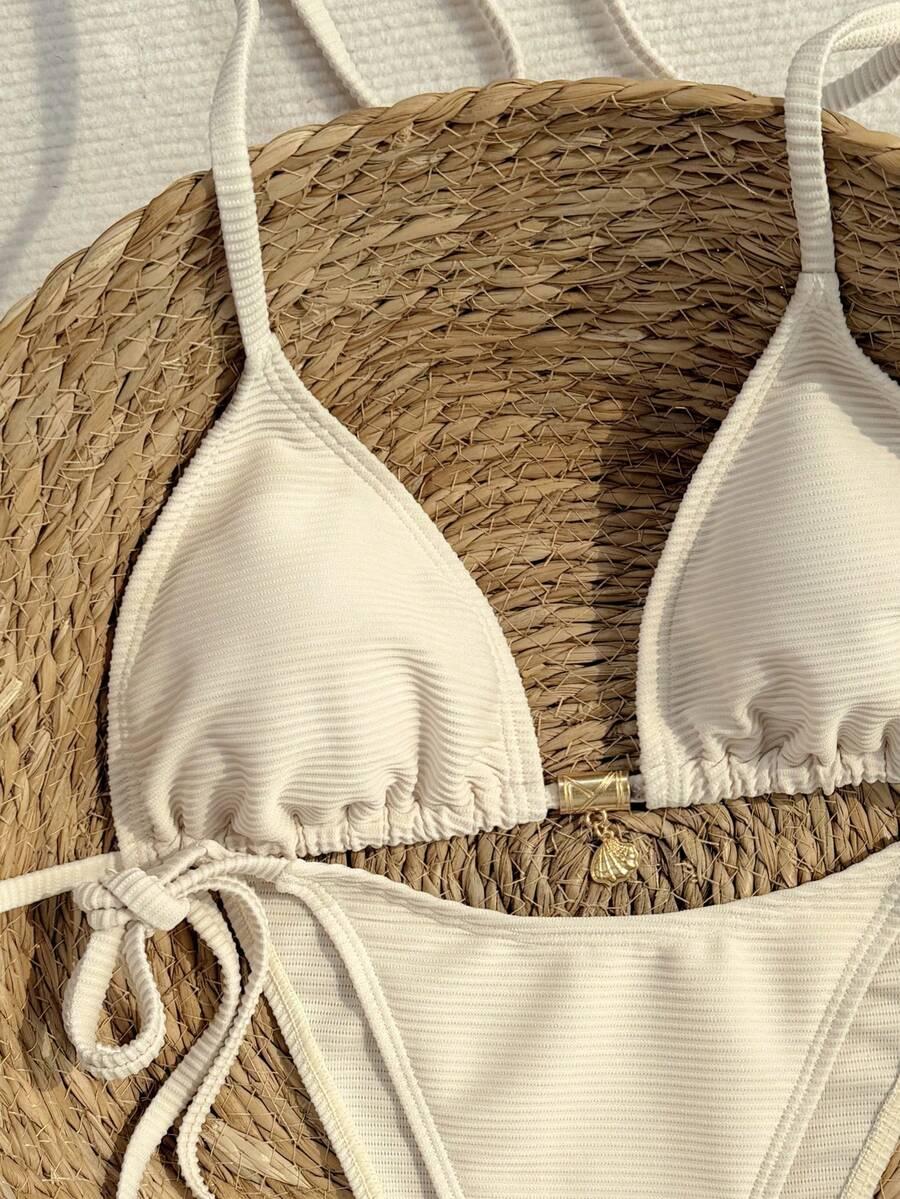 TEKSTUROWANE BIKINI STRÓJ KĄPIELOWY