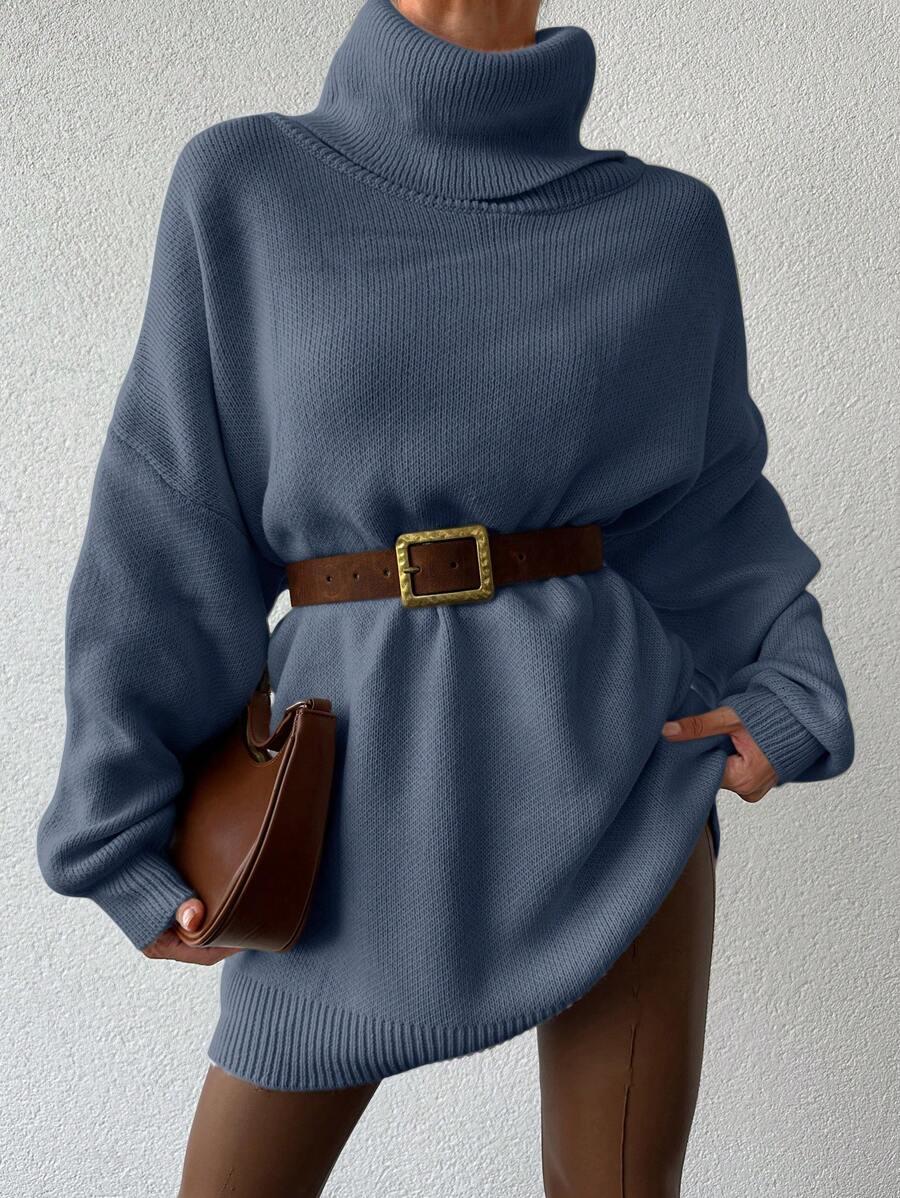 niebieski sweter golf