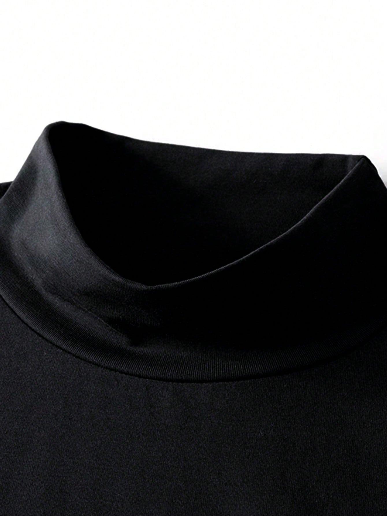 czarny gładki t-shirt